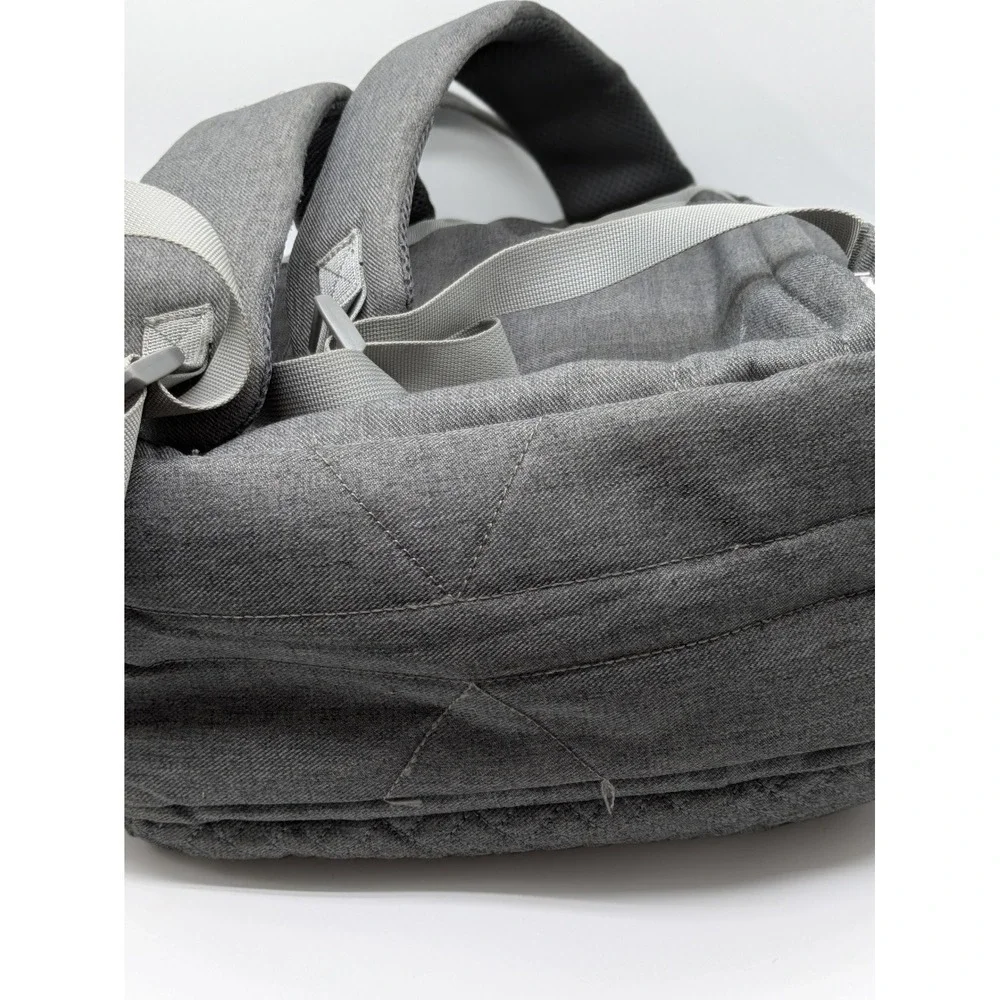 BabbleRoo Gray Diaper Bag Backpack Changing Pad Pacifier Case Multi Pocket Baby